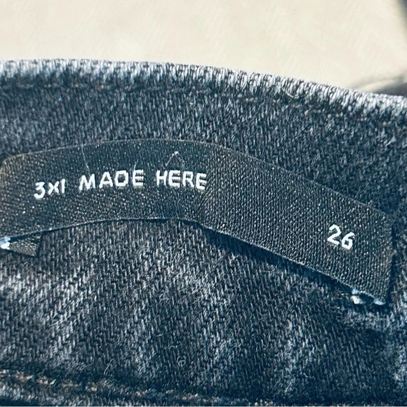 3x1 Made Here Faded Black W3 Cora Crop High Rise Jeans Jolee Wash size 26 - Picture 8 of 10